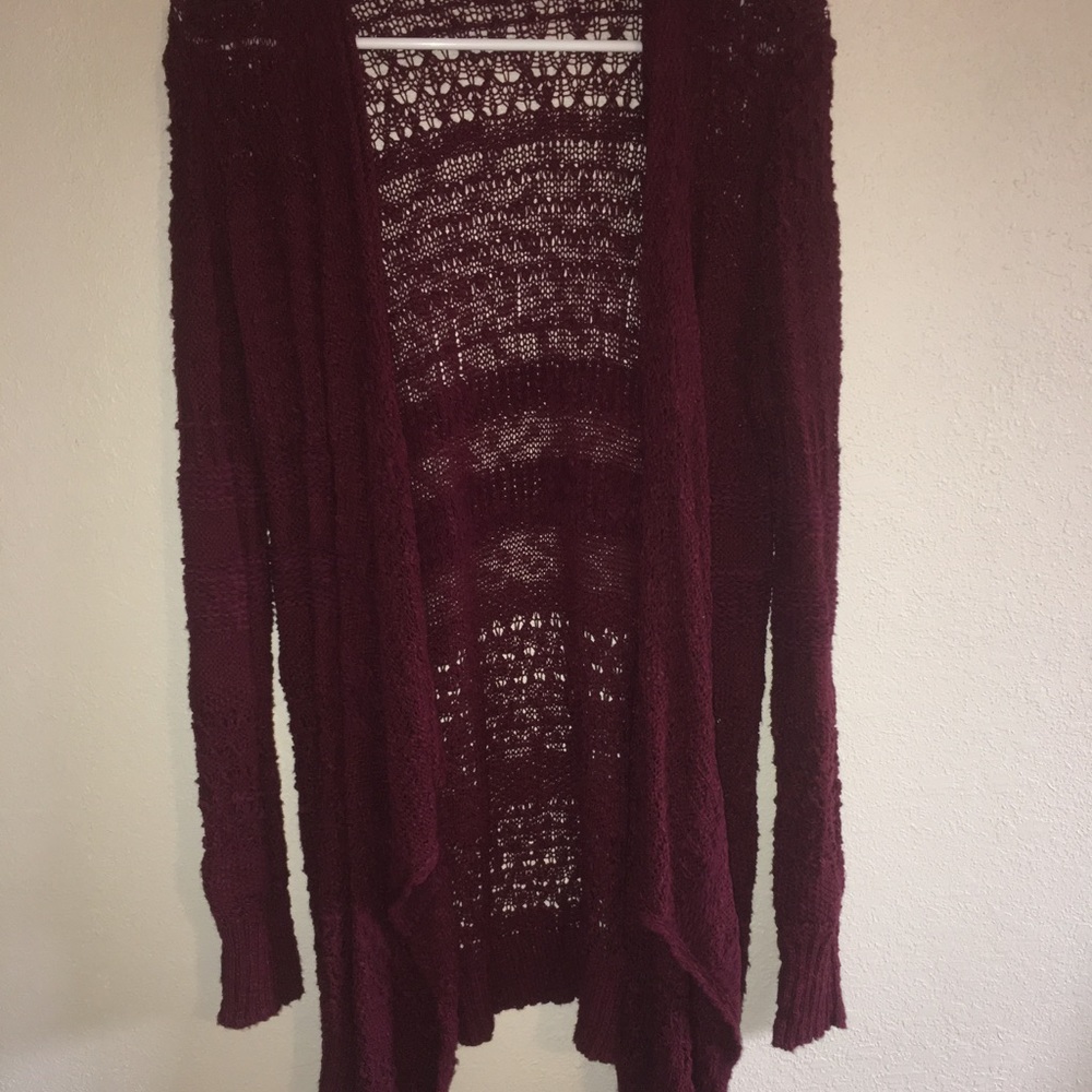 Maroon cardigan